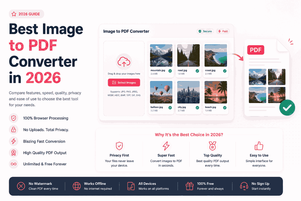 The Best Image to PDF Converter in 2026: Fast, Free & Private